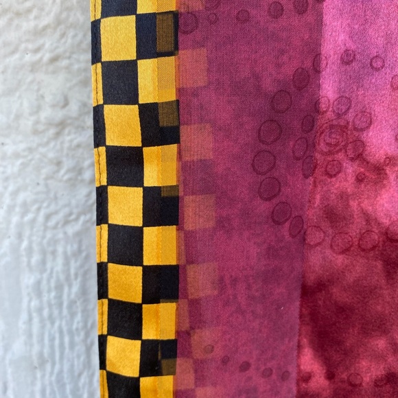 Laurel Burch Vibrant Silk Cat Print Scarf - Picture 6 of 7